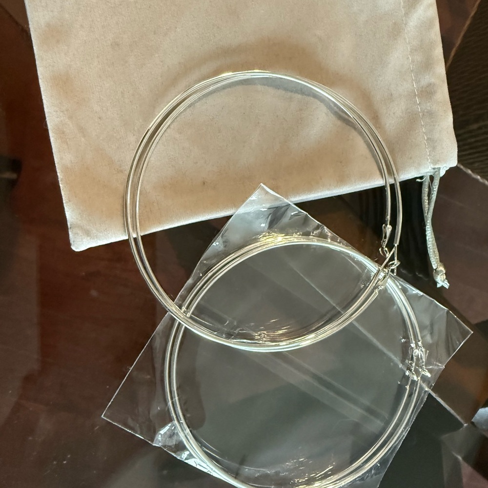Elegant Silver Hoop Earrings